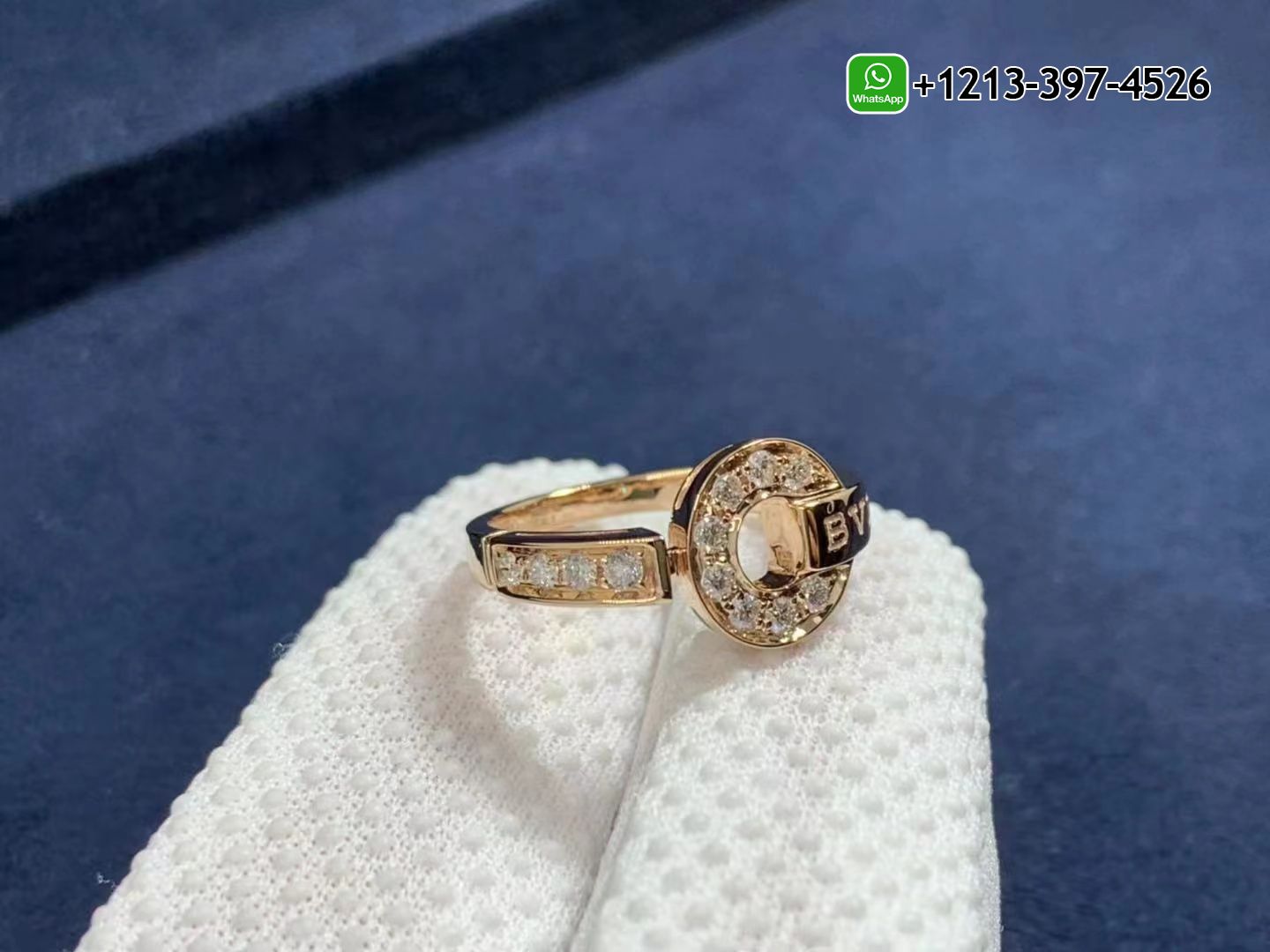 3tsavfnfxw4 Best Sellers 1:1 Quality Cheap Custom Made Bvlgari 18k Rose Gold Set With Pavé Diamonds Ring - High Quality 18k Gold and Diamond Luxury Distinctive Collection Designer Jewelry Customized Factory Price - Image 4