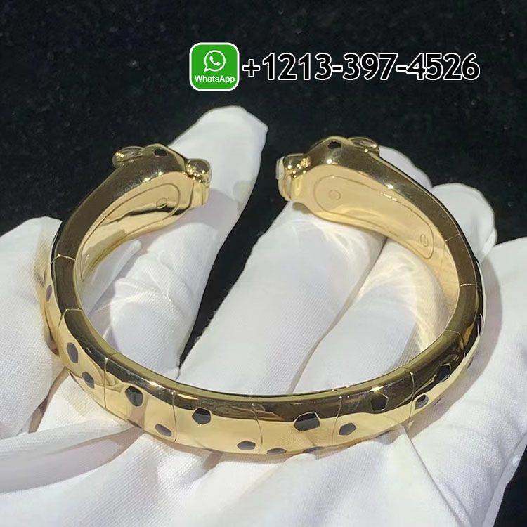 3z22mg1fogr Custom Made Best Quality 1:1 Cartier Double Panthere Heads 18k Yellow Gold Panthère de Cartier Bracelet - High Quality 18k Gold and Diamond Luxury Distinctive Collection Designer Jewelry Customized Factory Price - Image 2