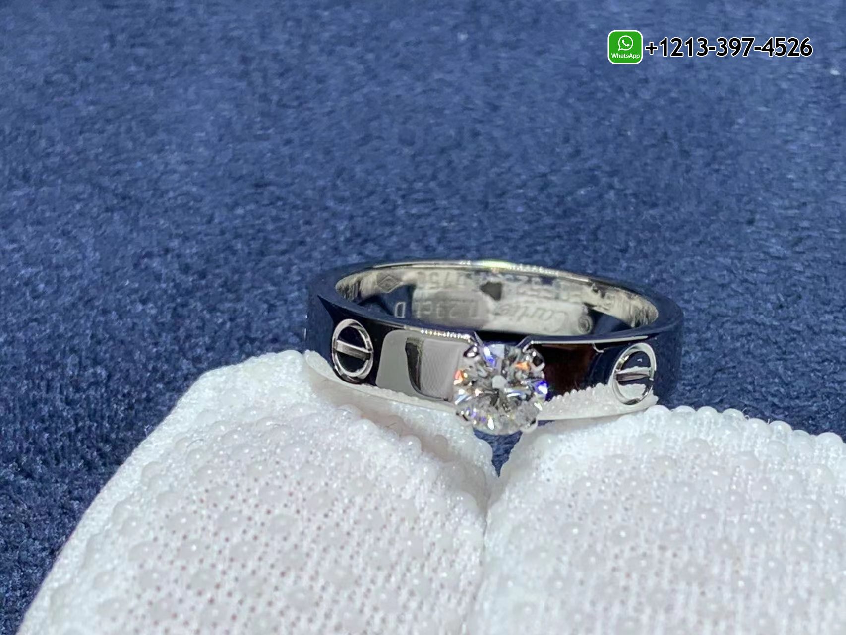 44c4rixnzrv Custom Made Best Quality 1:1 Copy Cartie Love Solitaire 18K White Gold Diamond Ring - High Quality 18k Gold and Diamond Luxury Distinctive Collection Designer Jewelry Customized Factory Price - Image 8