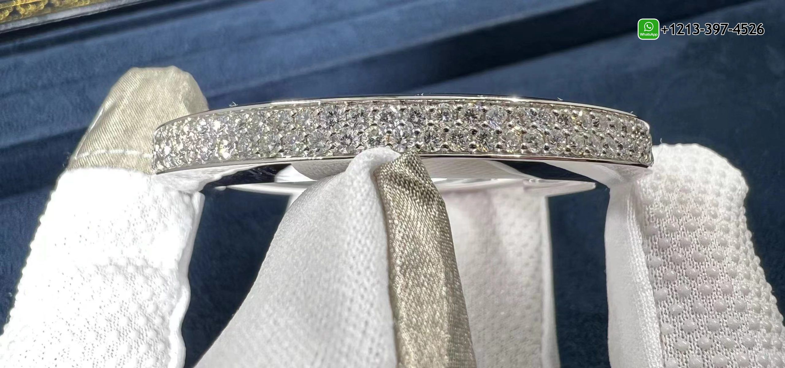 44mhevurc0i Best Sellers 1:1 Quality Cheap Custom Made Tiffany Lock Bangle Bracelet in 18K White Gold with Full Pavé Diamonds - High Quality 18k Gold and Diamond Luxury Distinctive Collection Designer Jewelry Customized Factory Price - Image 4