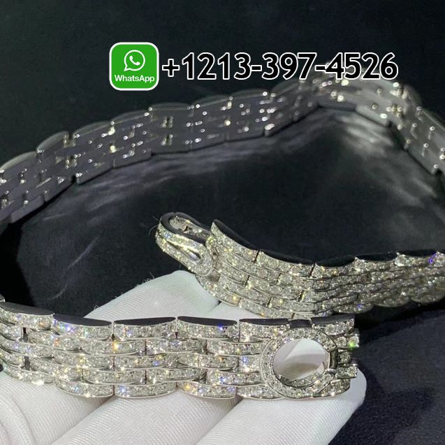 4adhpi22fhb Custom Made Best Sellers Quality 1:1 Cartier Full Pave Diamonds 18k White Gold 5-Row Agrafe High Jewellery Necklace - High Quality 18k Gold and Diamond Luxury Distinctive Collection Designer Jewelry Customized Factory Price - Image 4