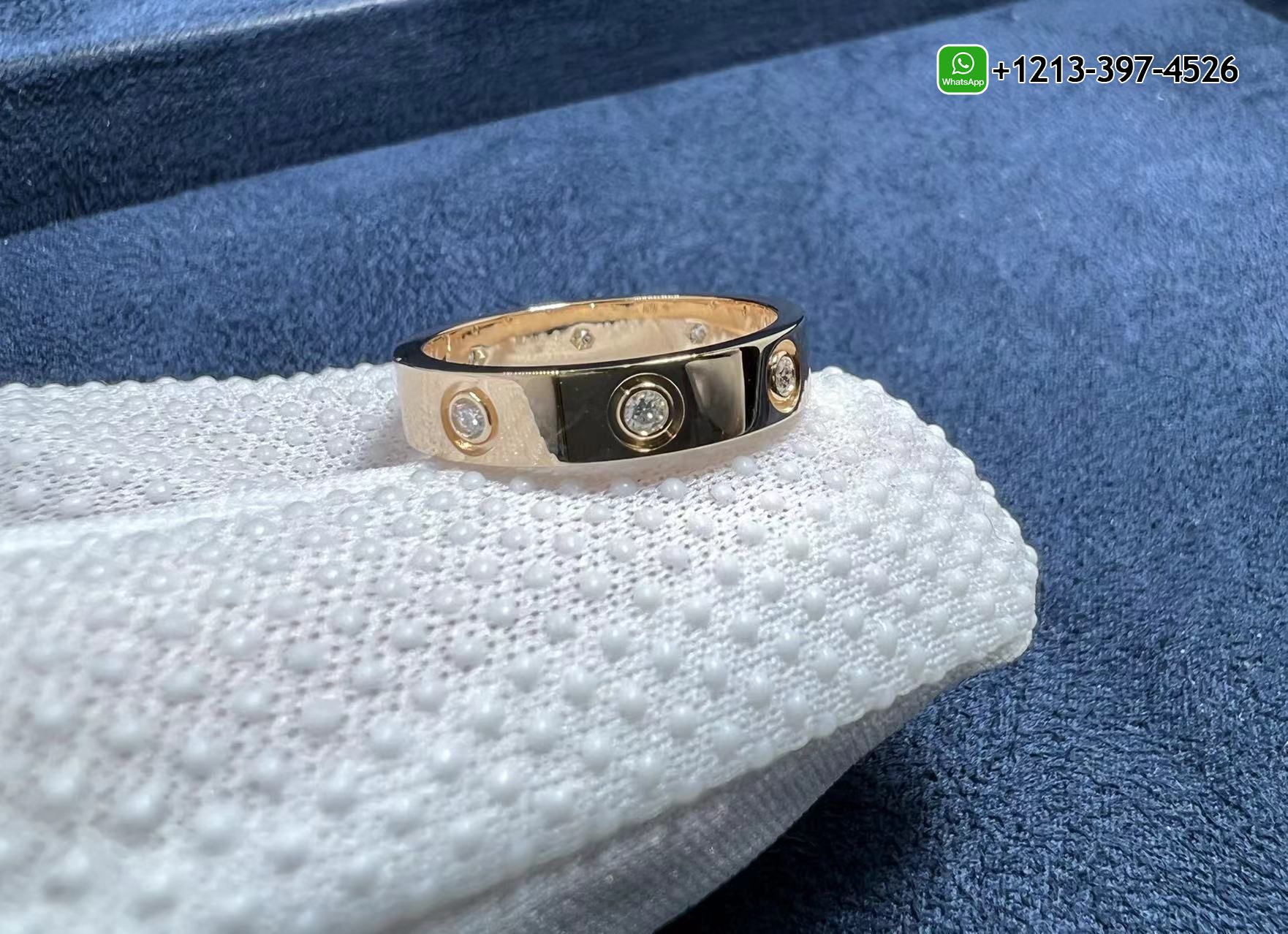 4ami033fsx0 Custom Made 1:1 Best Quality Cheap Cartier 18k Rose Gold 4MM Band 8 Diamond LOVE Ring Replica - High Quality 18k Gold and Diamond Luxury Distinctive Collection Designer Jewelry Customized Factory Price - Image 6