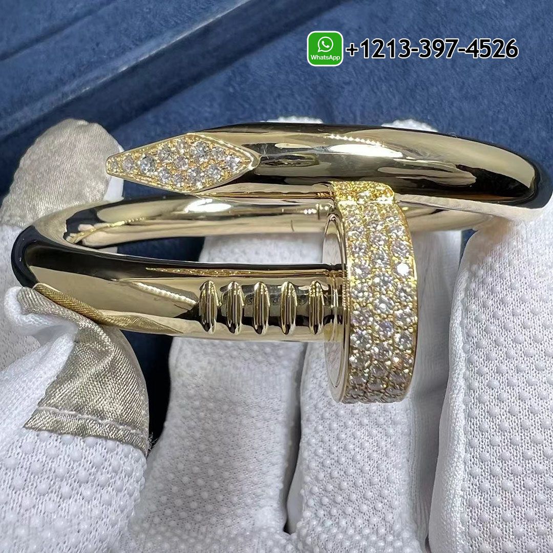Custom Made 1:1 High Quality Replica Cartier 18k Yellow Gold Diamond Large Model Juste un Clou XL Nail Bracelet - High Quality 18k Gold and Diamond Luxury Distinctive Collection Designer Jewelry Customized Factory Price 4hgmoa4ad1w
