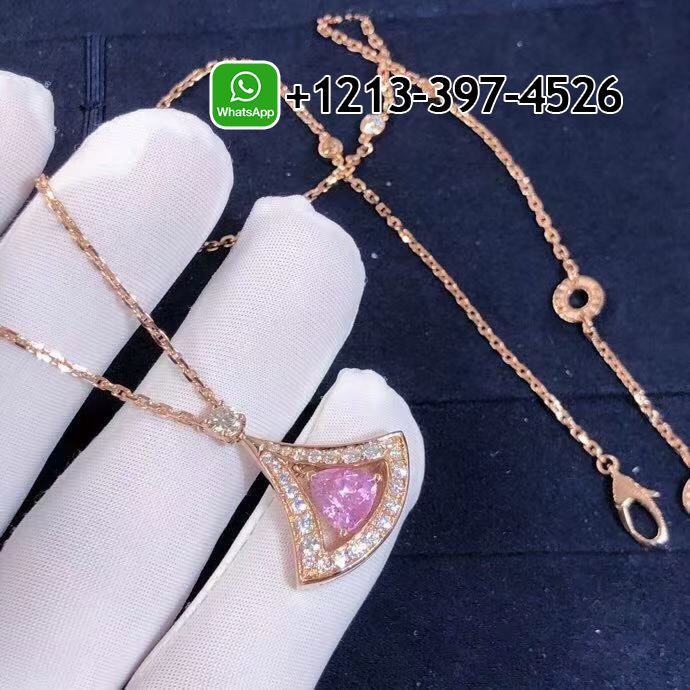 4q2u0qifbdu Bulgari Divas’ Dream 18K Rose Gold Set Pink Tourmaline and Diamonds Necklace - High Quality 18k Gold and Diamond Luxury Distinctive Collection Designer Jewelry Customized Factory Price - Image 3