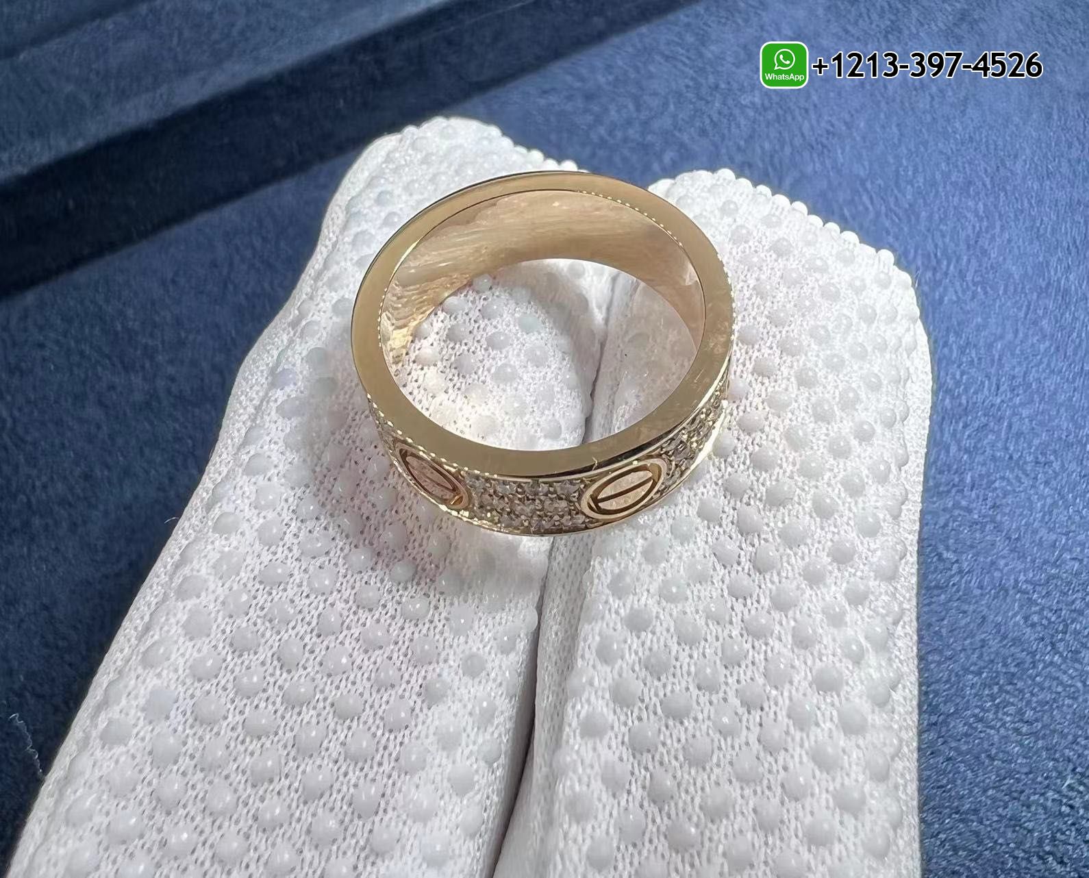 4r4ew3ignvq 1:1 Best Quality Cheap Cartier Love 18K Rose Gold Full Diamond-Paved 6.5MM Band Ring Replica - High Quality 18k Gold and Diamond Luxury Distinctive Collection Designer Jewelry Customized Factory Price - Image 4