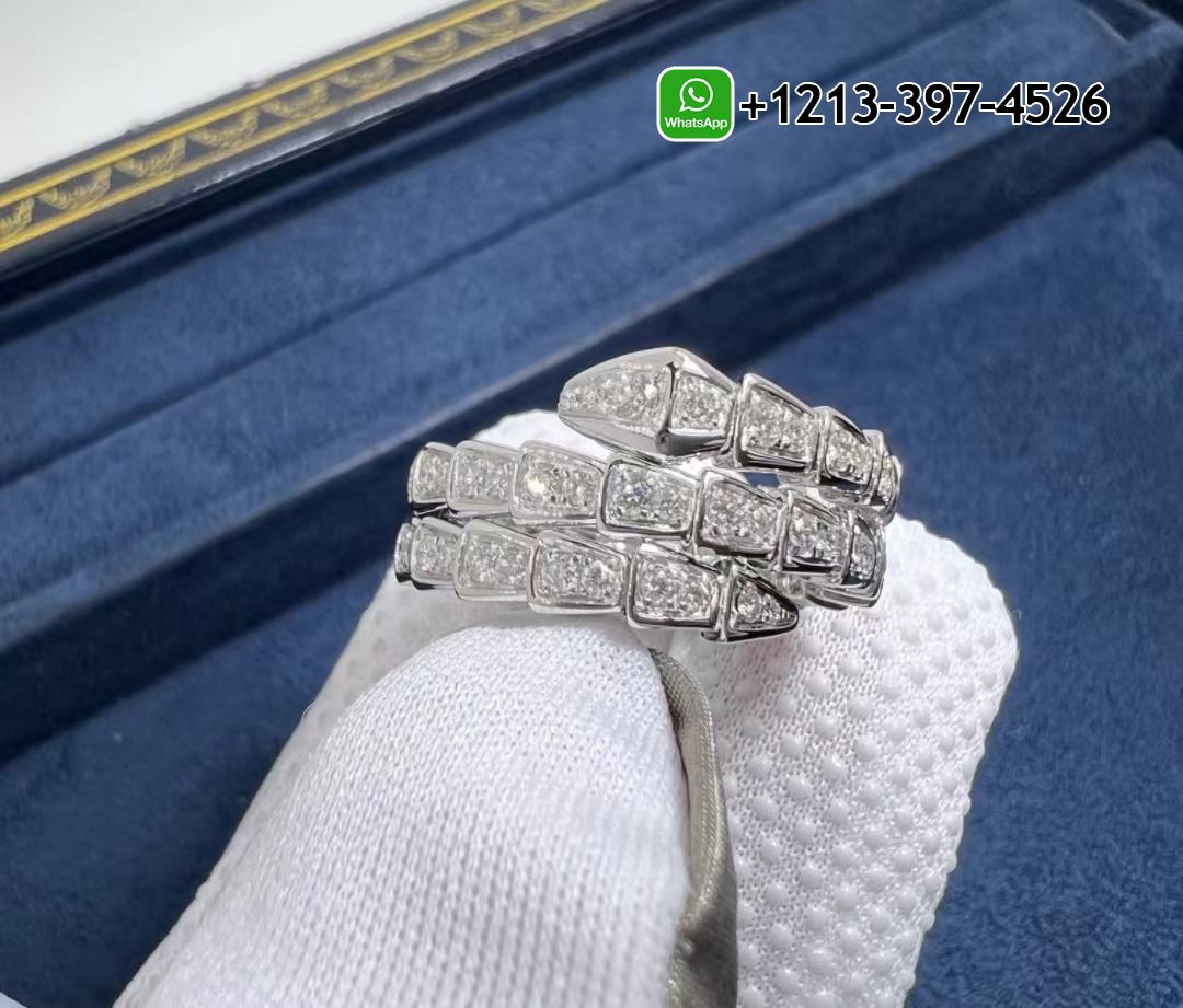 4shilh1vkqa Custom Made Best Quality Bulgari Serpenti Viper Two-coil Pave Diamond 18K Rose Gold Ring - High Quality 18k Gold and Diamond Luxury Distinctive Collection Designer Jewelry Customized Factory Price - Image 5