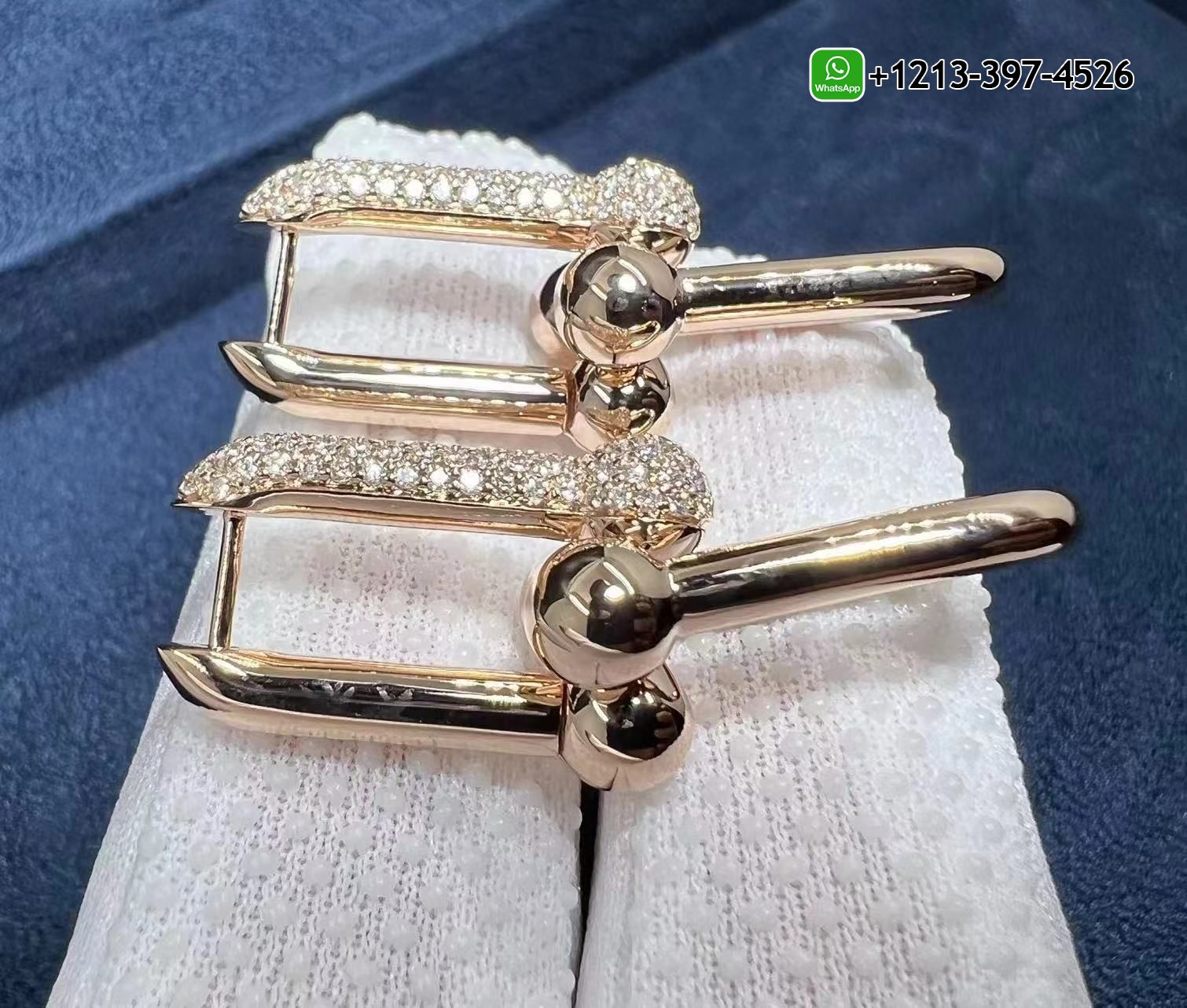 555rdee2m5b Best Sellers 1:1 Quality Cheap Custom Made Tiffany City HardWear 18k Rose Gold Pavé Diamond Large Link Dangle Earrings - High Quality 18k Gold and Diamond Luxury Distinctive Collection Designer Jewelry Customized Factory Price - Image 2