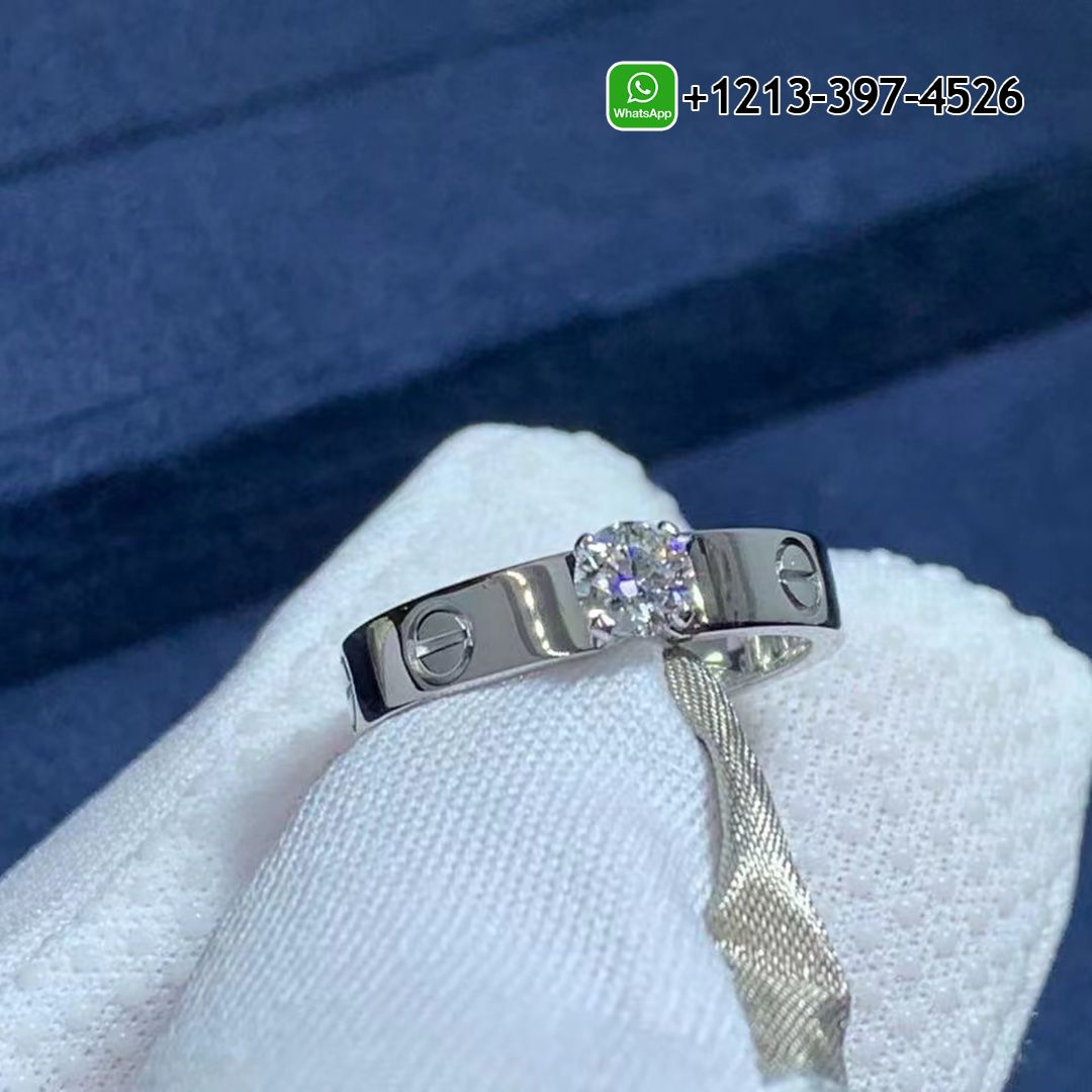 Custom Made Best Quality 1:1 Copy Cartie Love Solitaire 18K White Gold Diamond Ring - High Quality 18k Gold and Diamond Luxury Distinctive Collection Designer Jewelry Customized Factory Price