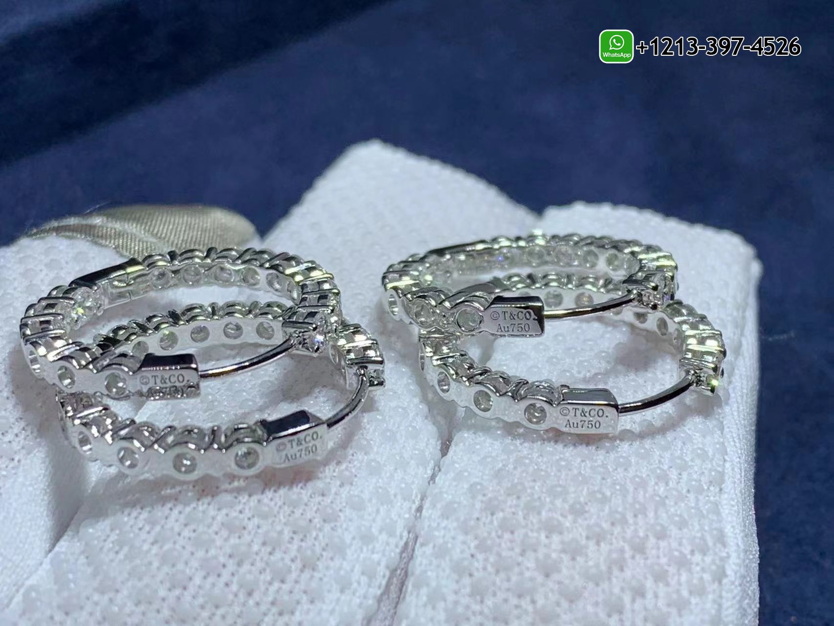 5ffhilv5nqx Best Sellers 1:1 Quality Cheap Tiffany 18k White Gold Medium Diamond Hoop Earrings - High Quality 18k Gold and Diamond Luxury Distinctive Collection Designer Jewelry Customized Factory Price - Image 2
