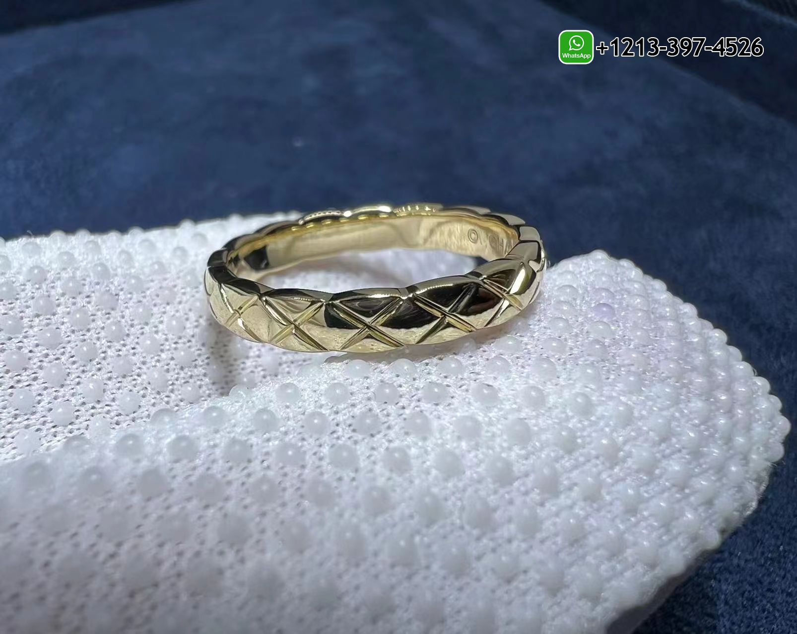 5gbistkkqgw Custom Made Best Sellers Quality 1:1 Copy Chanel Coco Crush Ring Quilted Motif, Mini Version, 18k Yellow Gold - High Quality 18k Gold and Diamond Luxury Distinctive Collection Designer Jewelry Customized Factory Price - Image 4