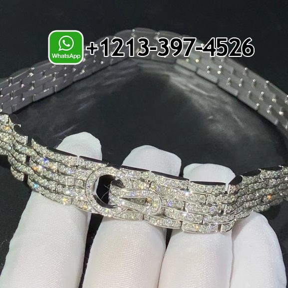 5hqm1zlzmb5 Custom Made Best Sellers Quality 1:1 Cartier Full Pave Diamonds 18k White Gold 5-Row Agrafe High Jewellery Necklace - High Quality 18k Gold and Diamond Luxury Distinctive Collection Designer Jewelry Customized Factory Price