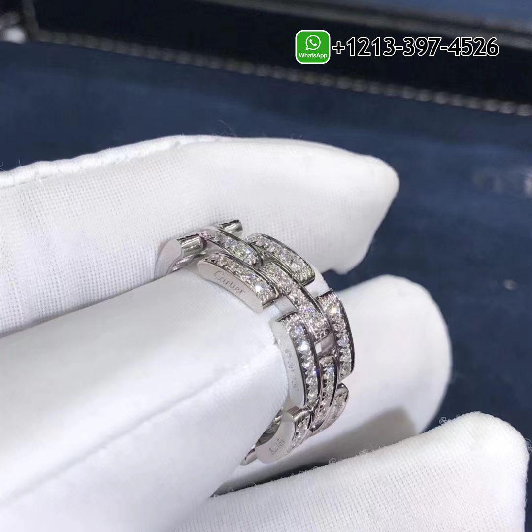 5jmkoesahxo Custom Made Best Quality 1:1 Cartier Maillon Panthere 18k White Gold Diamond Ring - High Quality 18k Gold and Diamond Luxury Distinctive Collection Designer Jewelry Customized Factory Price - Image 3