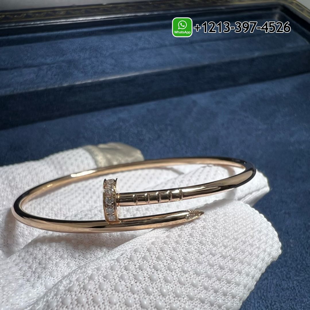 5mkroe5qjbh Cartier 18K Rose Gold Diamond Juste Un Clou Small Model Nail Bracelet B6065817 - High Quality 18k Gold and Diamond Luxury Distinctive Collection Designer Jewelry Customized Factory Price - Image 2