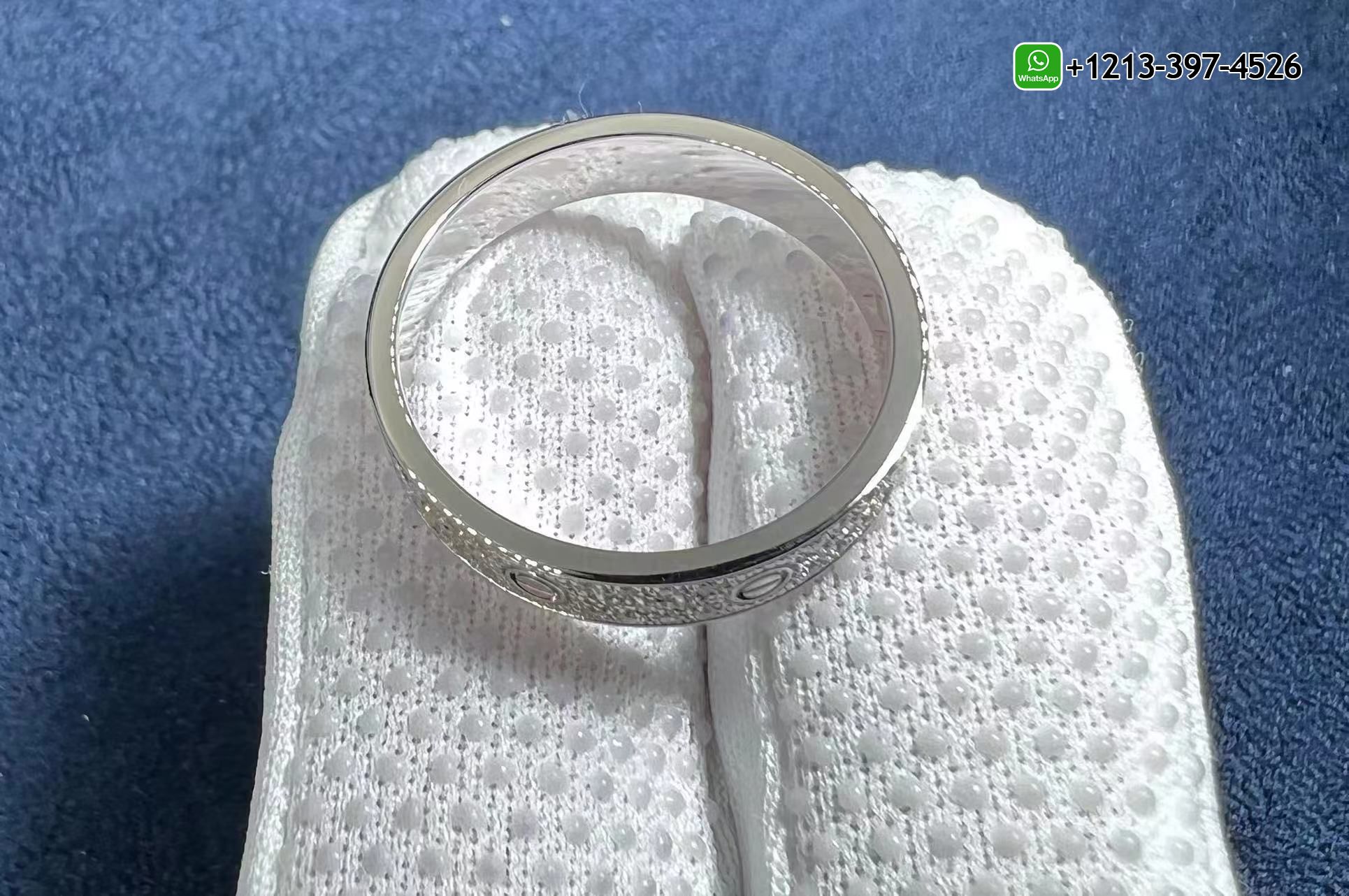 5o4ozn4slfg Cartier 18K White Gold Diamond Paved 4mm LOVE Wedding Band Ring B4083400 - High Quality 18k Gold and Diamond Luxury Distinctive Collection Designer Jewelry Customized Factory Price - Image 2