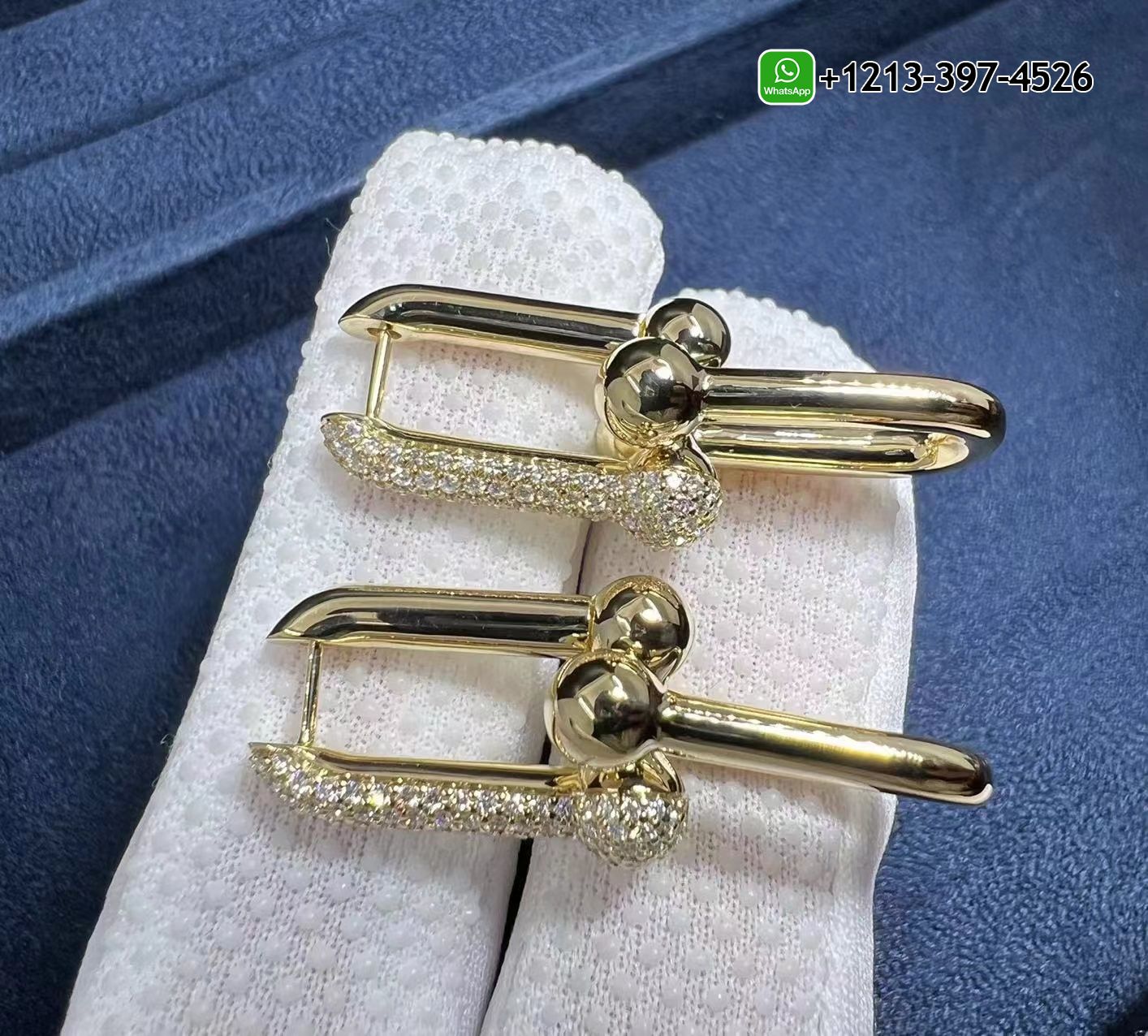 5pc455ieujz Custom Made Best Sellers Quality 1:1 Tiffany HardWear Large Link Pave Diamonds 18k Yellow Gold Earrings - High Quality 18k Gold and Diamond Luxury Distinctive Collection Designer Jewelry Customized Factory Price