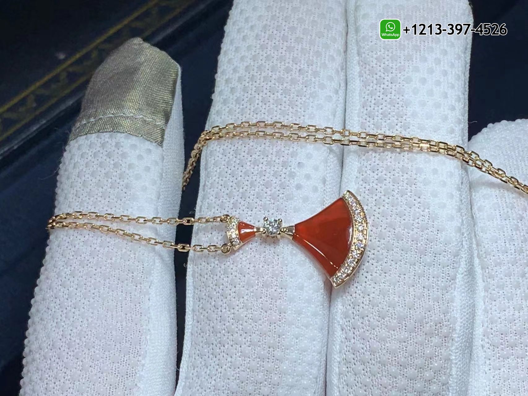 5pt4umfpj44 Custom Made Best Quality 1:1 18k Rose Gold Rubies And Diamonds Bvlgari Divas’ Dream Necklace - High Quality 18k Gold and Diamond Luxury Distinctive Collection Designer Jewelry Customized Factory Price - Image 3