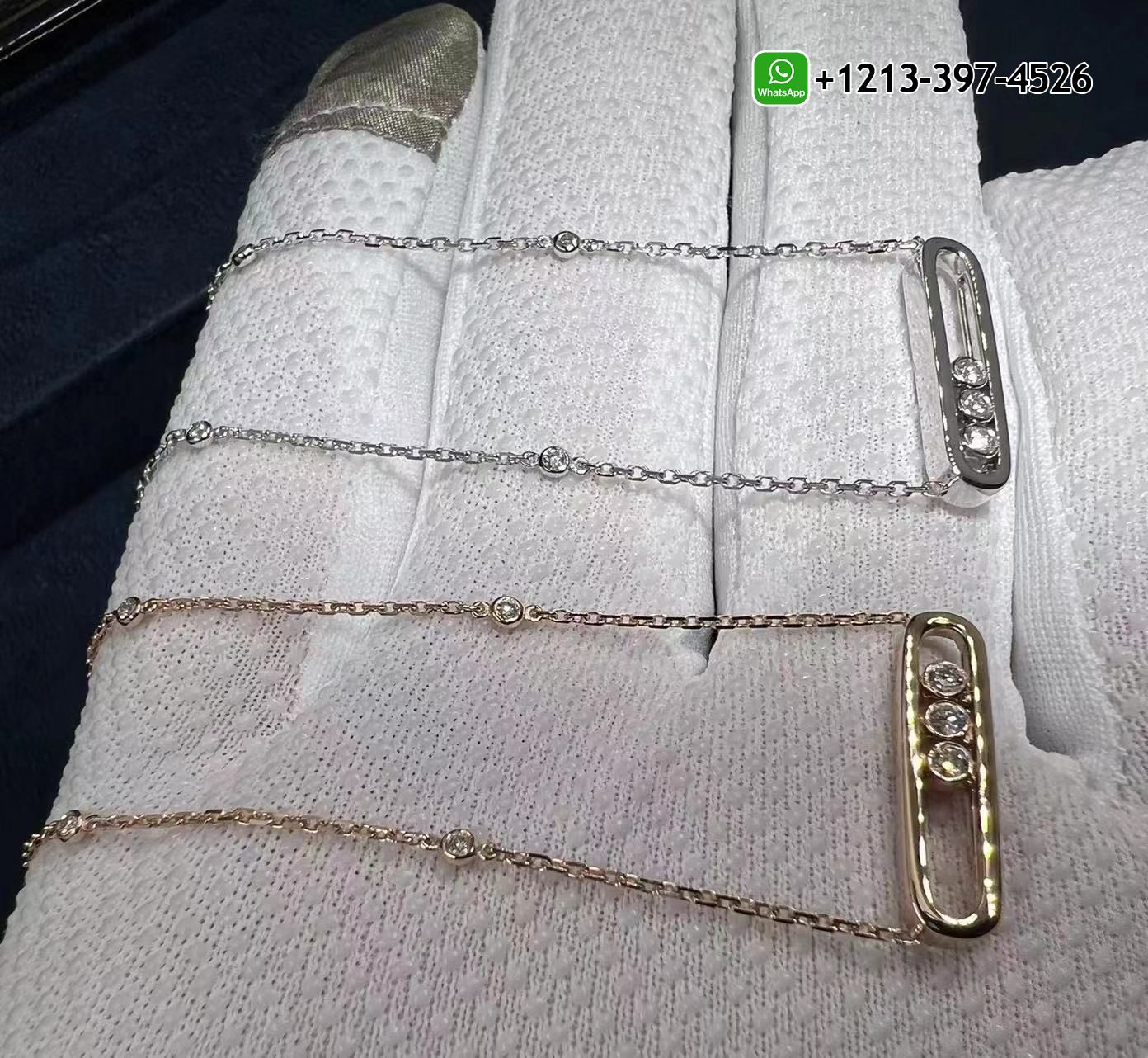 5uxfvfq0ehh Best Sellers 1:1 Quality Cheap Custom Made Messika Move Uno 18K White Gold Diamond Necklace - High Quality 18k Gold and Diamond Luxury Distinctive Collection Designer Jewelry Customized Factory Price - Image 2