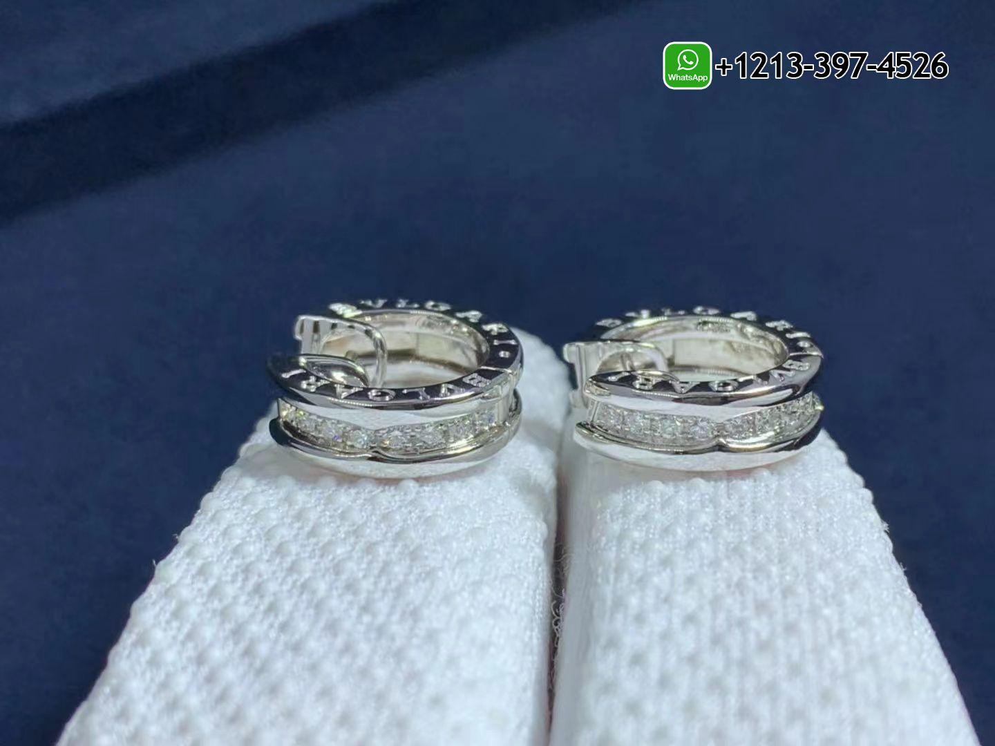 5whlnjpgg2i Custom Made Best Quality 1:1 Cheap Bvlgari B.zero1 Small 18 Kt White Gold Set with Pavé Diamonds on the Spiral Hoop Earrings - High Quality 18k Gold and Diamond Luxury Distinctive Collection Designer Jewelry Customized Factory Price - Image 4