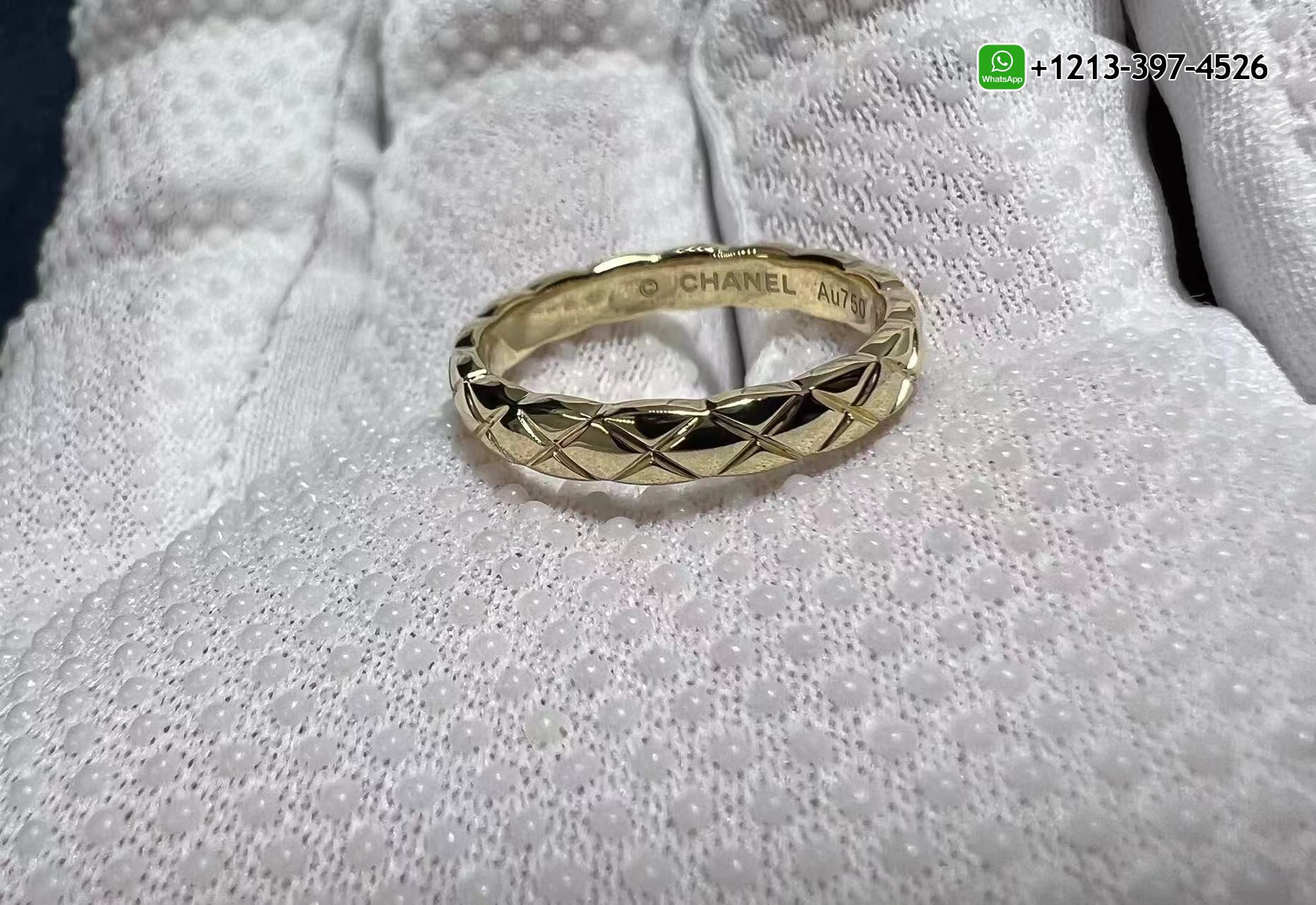 5xcy4rgxnfk Custom Made Best Sellers Quality 1:1 Copy Chanel Coco Crush Ring Quilted Motif, Mini Version, 18k Yellow Gold - High Quality 18k Gold and Diamond Luxury Distinctive Collection Designer Jewelry Customized Factory Price - Image 6