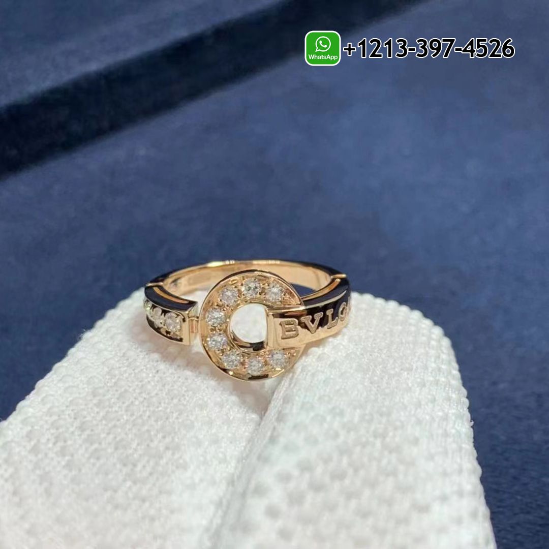 Best Sellers 1:1 Quality Cheap Custom Made Bvlgari 18k Rose Gold Set With Pavé Diamonds Ring - High Quality 18k Gold and Diamond Luxury Distinctive Collection Designer Jewelry Customized Factory Price