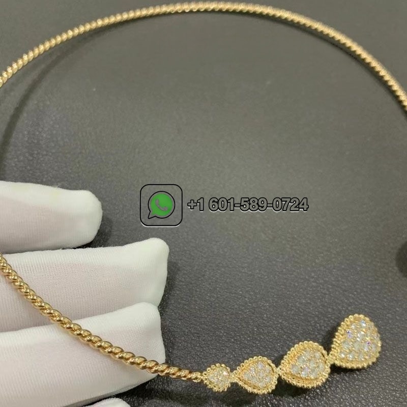 boucheron serpent boheme choker 18k yellow gold diamond torque necklace jcl01189 3