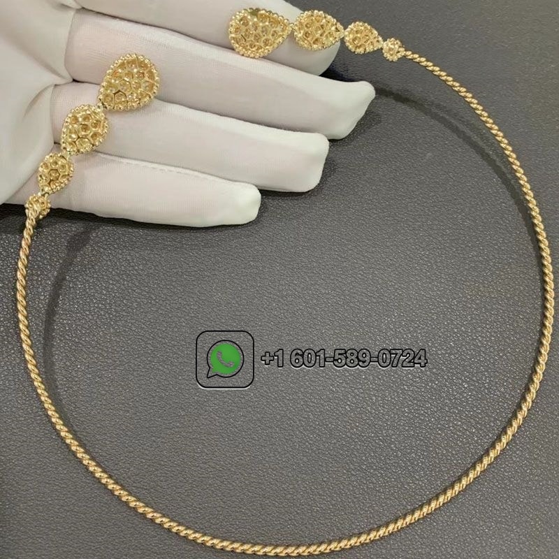 boucheron serpent boheme choker 18k yellow gold diamond torque necklace jcl01189 4