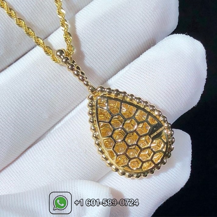 boucheron serpent boheme diamond l motif 18k yellow gold long necklace jcl00682 1