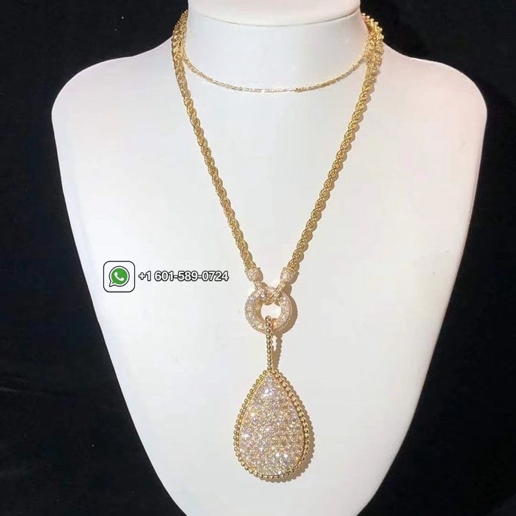 boucheron serpent boheme diamond xxl motif 18k yellow gold necklace jcl00818m 1