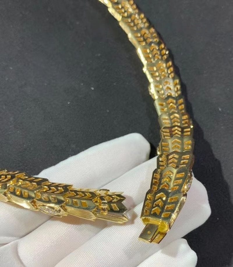 bvlgari 18k gold diamond ruby serpenti high jewelry necklace 1