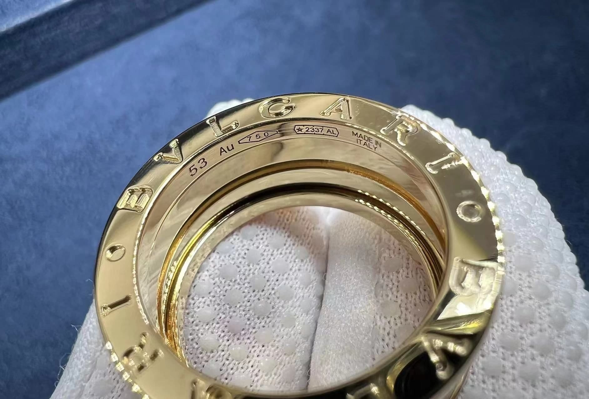 bvlgari b.zero1 4 band 18k yellow gold band ring 2