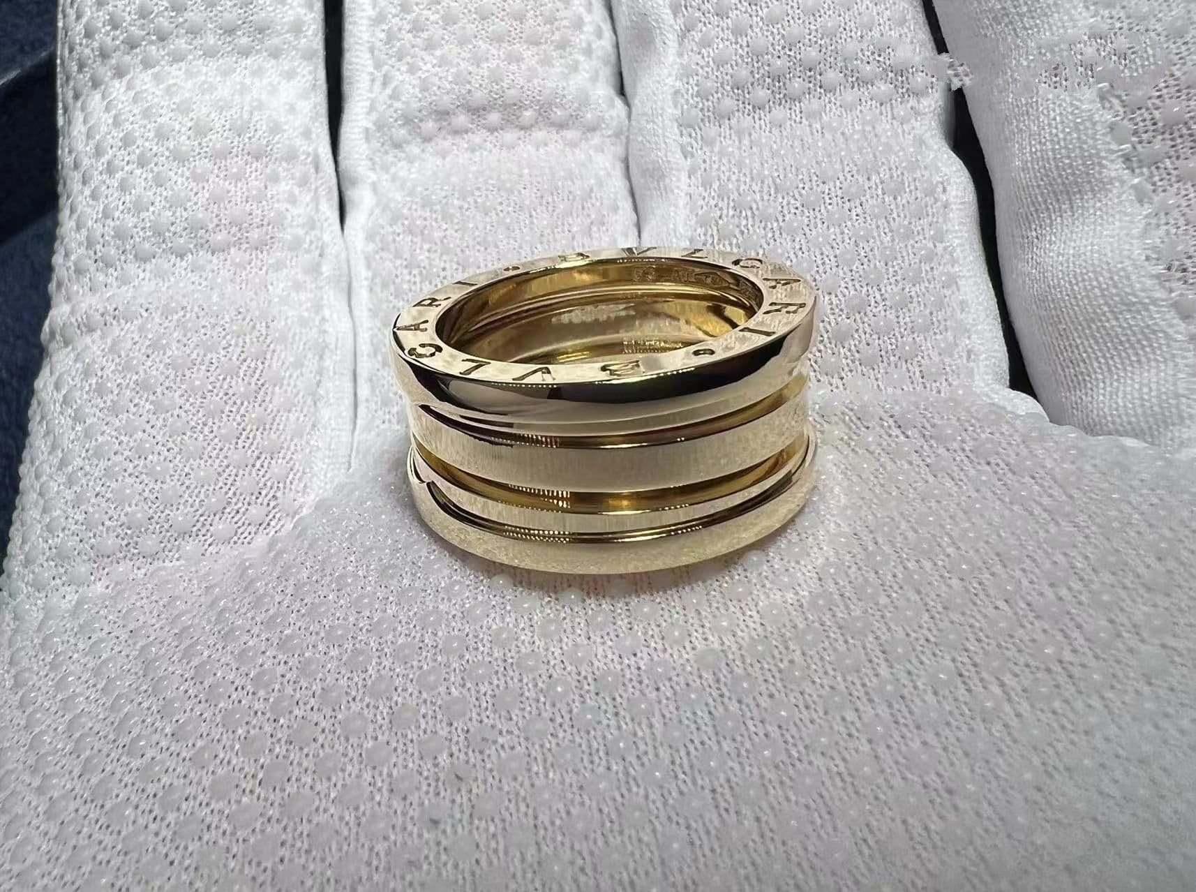 bvlgari b.zero1 4 band 18k yellow gold band ring 4