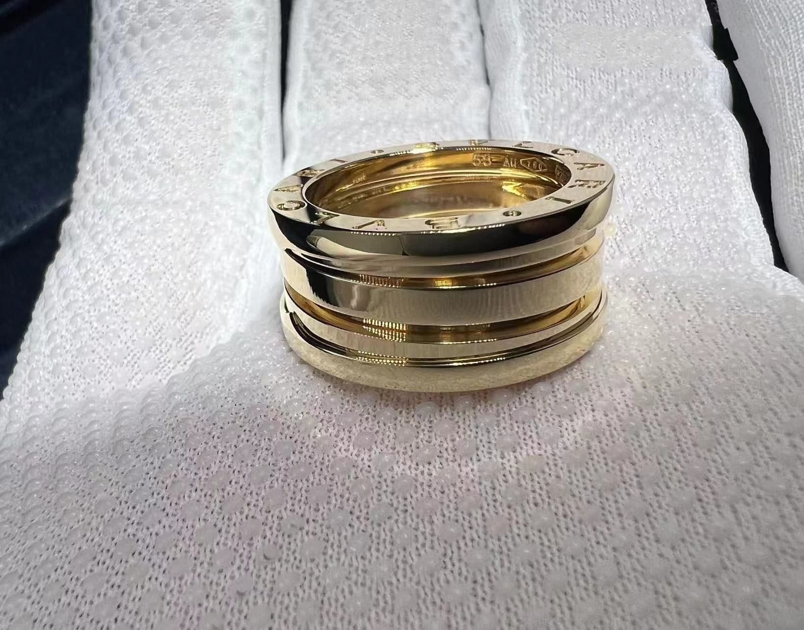 bvlgari b.zero1 4 band 18k yellow gold band ring 6