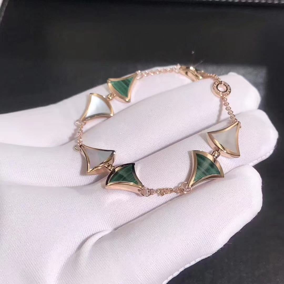 bvlgari divas dream 18k rose gold with mother of pearl bracelet