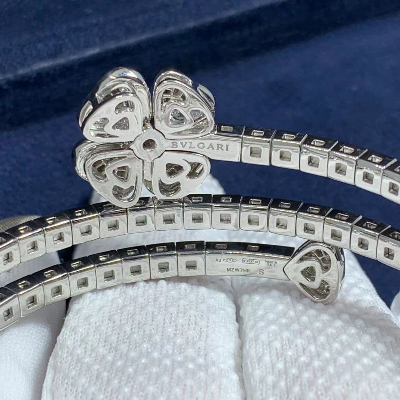 bvlgari fiorever 18k white gold 3.04 carats diamonds bracelet 354602 2
