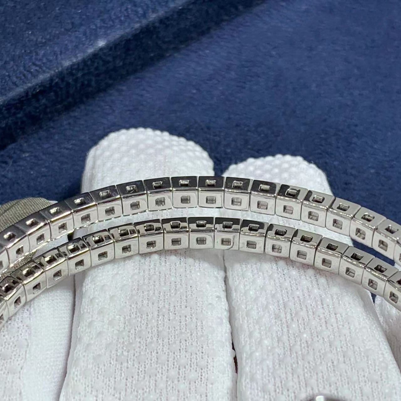 bvlgari fiorever 18k white gold 3.04 carats diamonds bracelet 354602 5