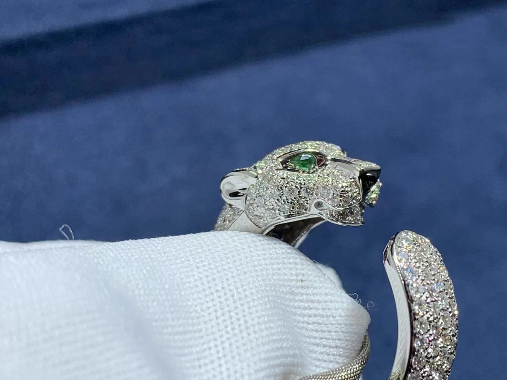 cartier 18k white gold 285 damond paved panthere de cartier ring n4225200 13