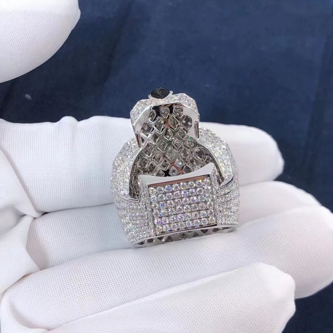 cartier 18k white gold full pave diamonds onyx panthere de cartier ring h4179600 7