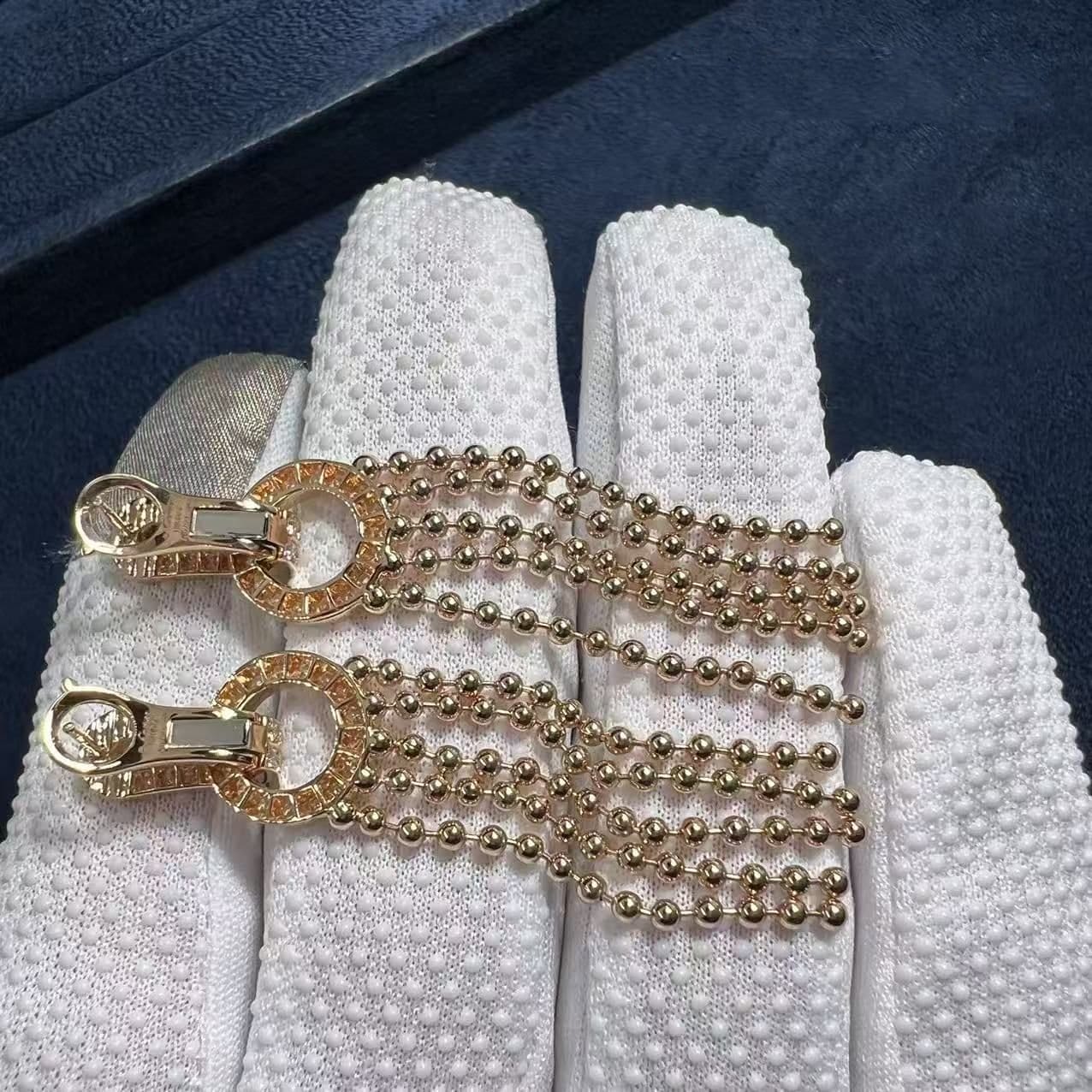 cartier 18k rose gold diamonds agrafe tassels earrings n8515226 3