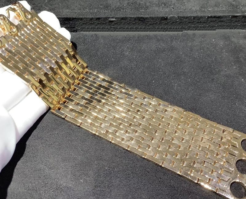 cartier 18k rose gold full pave diamonds agrafe high jewellery cuff bracelet hp601053 4