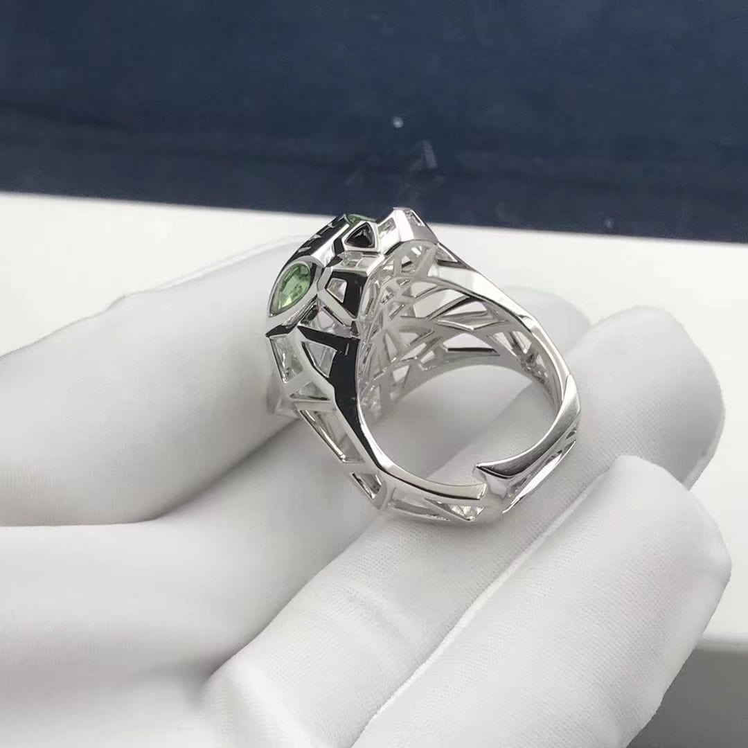 cartier 18k white gold panthere de cartier openwork ring n4730900 1