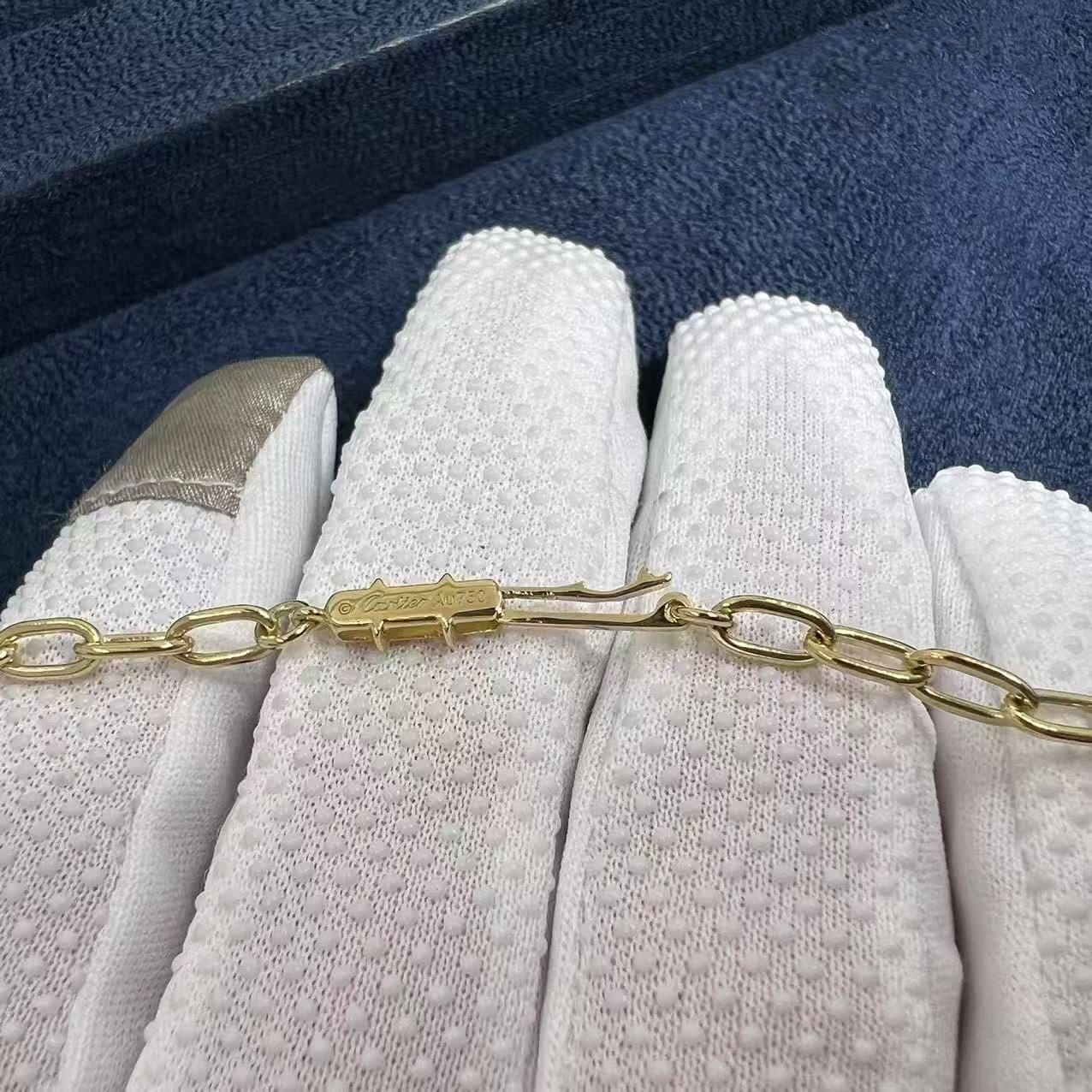cartier 18k yellow gold and diamond juste un clou chain necklace b7224904 5