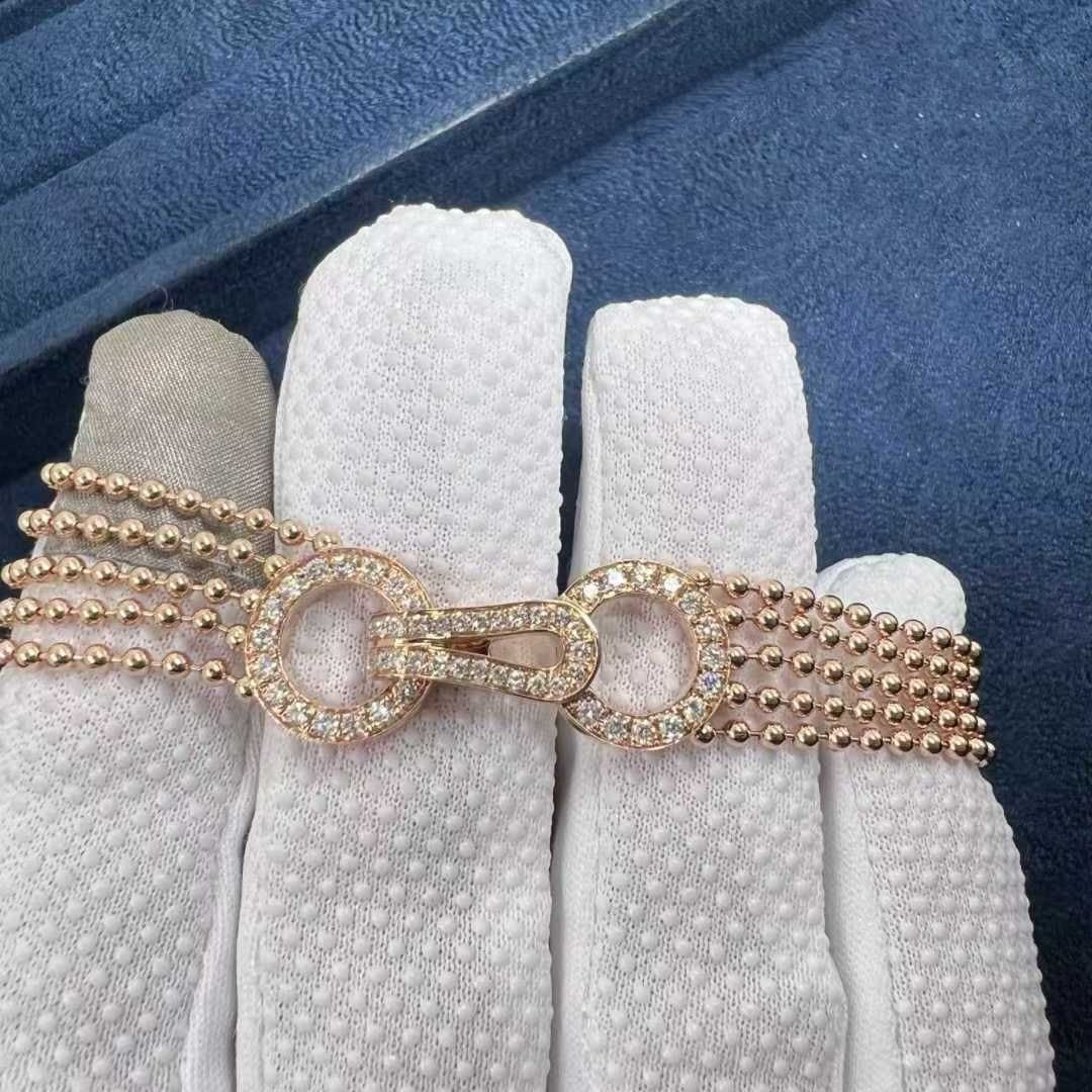 cartier agrafe 18k rose gold pave diamonds tassel bracelet n6719017 1 1