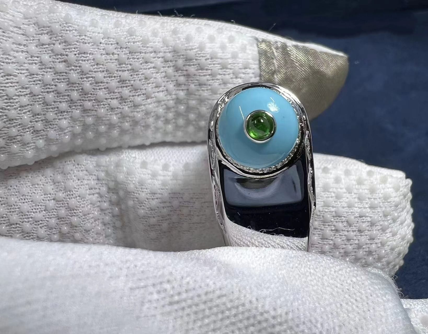 cartier geometry and contrast turquoise black lacquer 18k white gold cocktail ring h4350300 12
