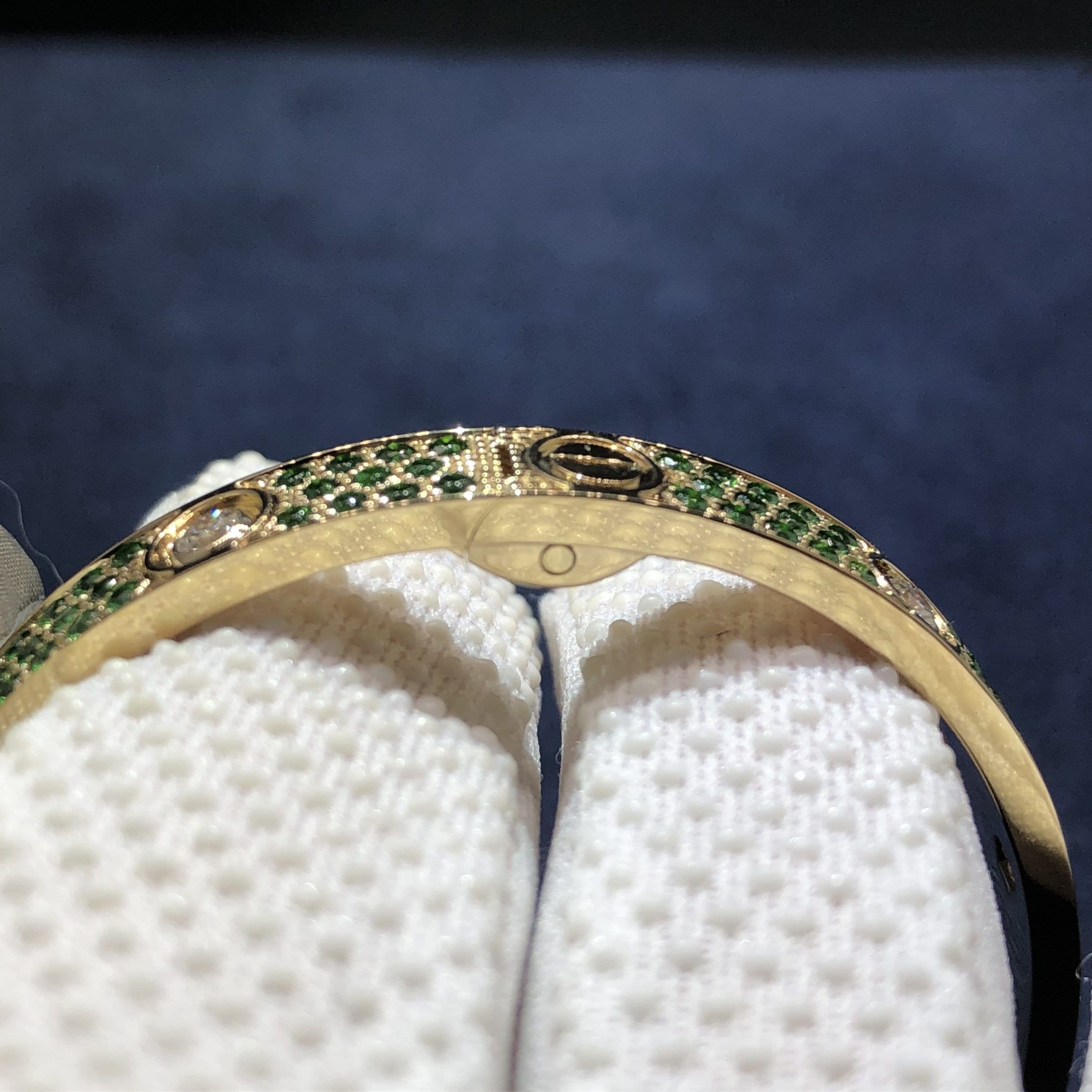 cartier love tsavorite garnet paved and 10 diamonds classic model bracelet 18k yellow gold single screw closure 5 scaled
