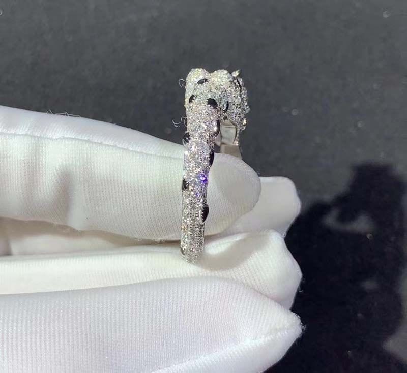 cartier panthere 18k white gold diamond paved onyx ring n4748900 2