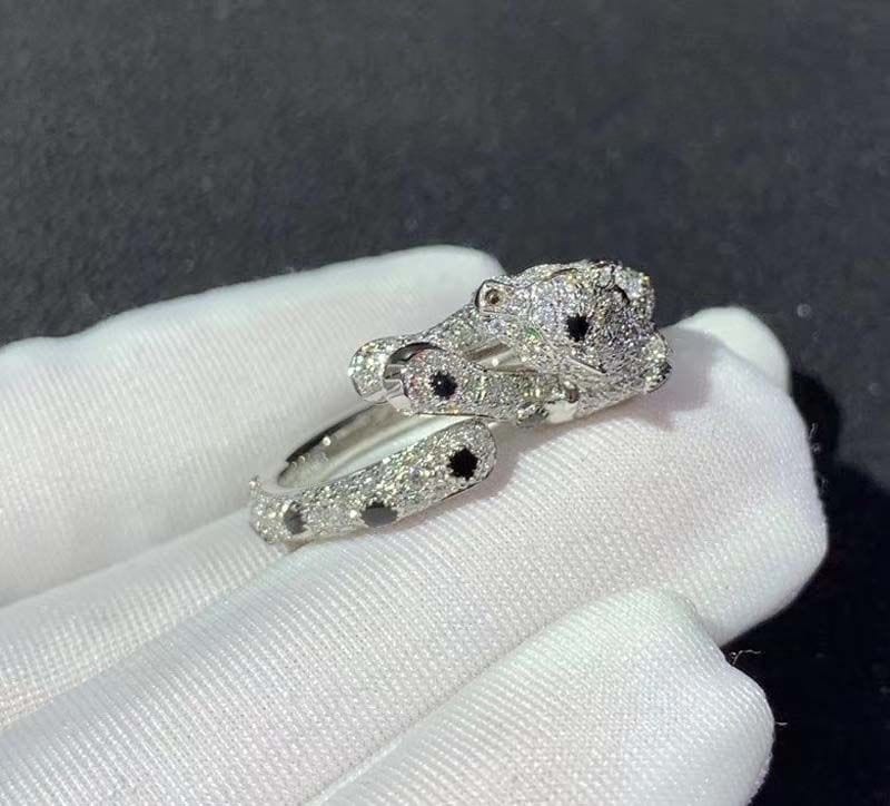 cartier panthere 18k white gold diamond paved onyx ring n4748900 4