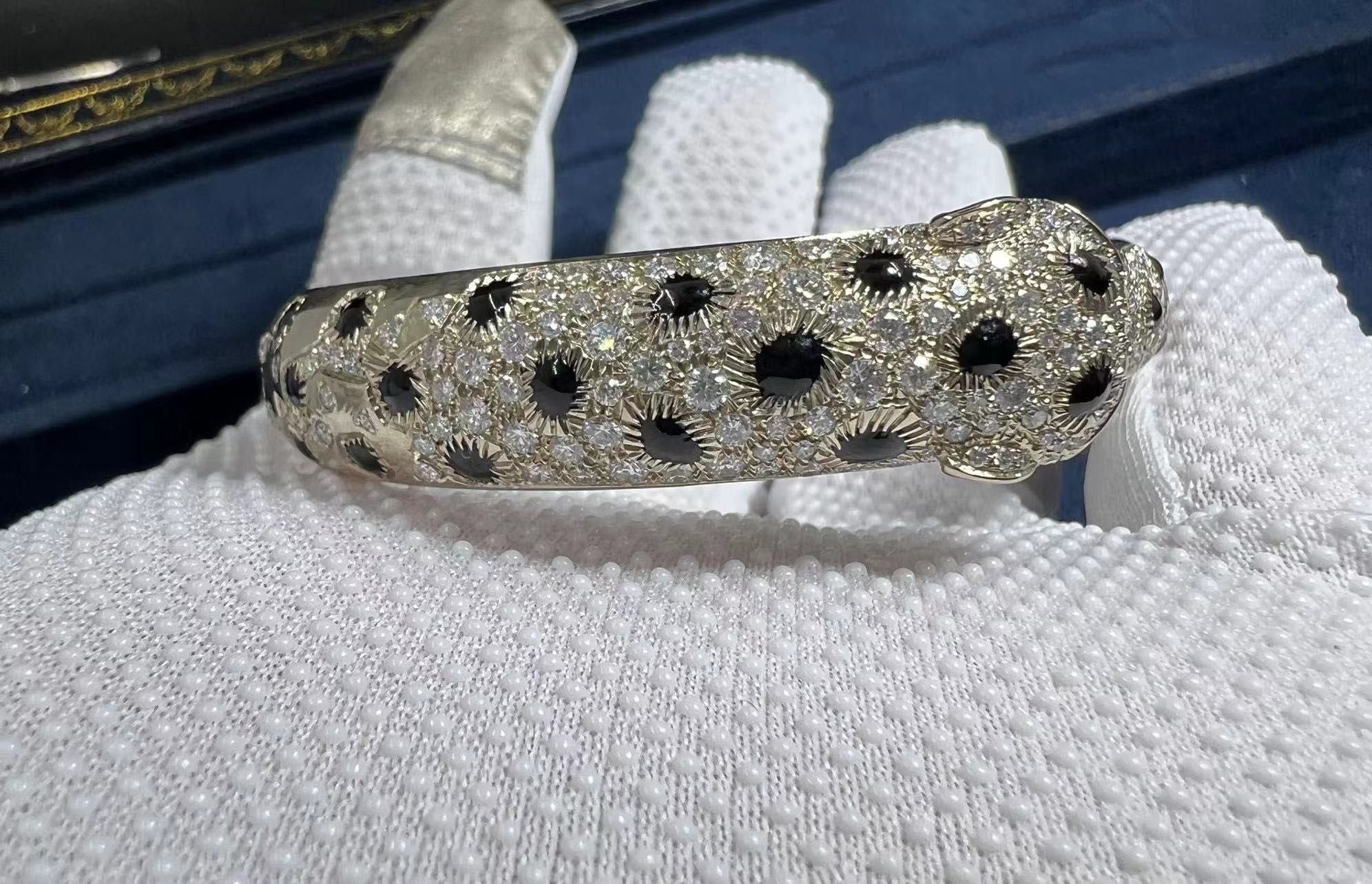cartier panthere de cartier bracelet in 18k white gold with 225 diamonds n6715617 2