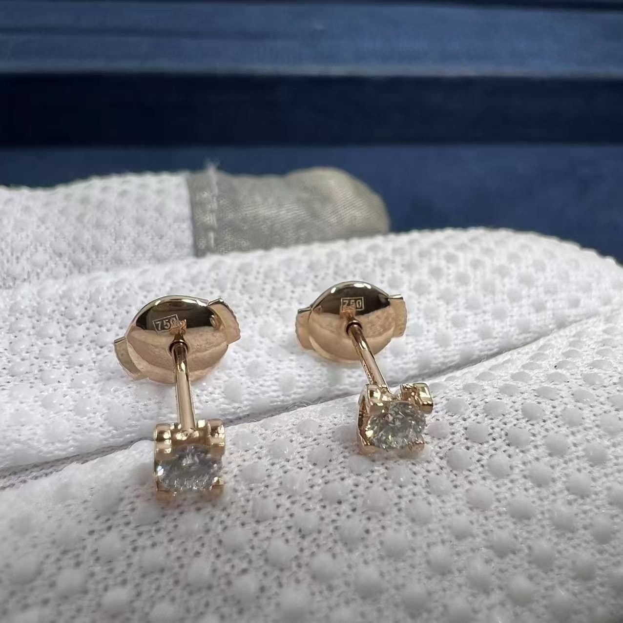 cartier rose gold diamond c de cartier earrings n8502300 3