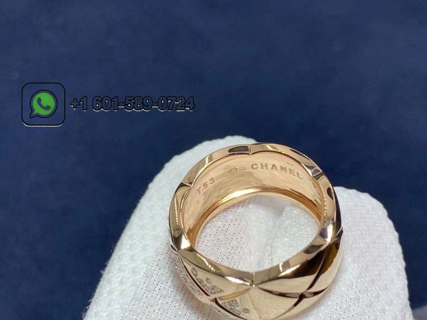 chanel beige rose gold diamond coco crush ring j11100 1