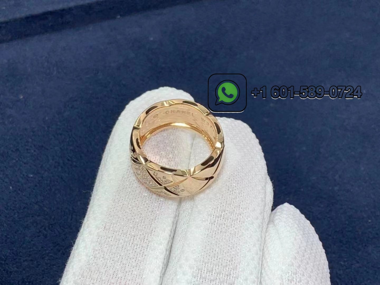 chanel beige rose gold diamond coco crush ring j11100 3